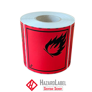 Hazard Label Class 3, 10x10 cm, PE film